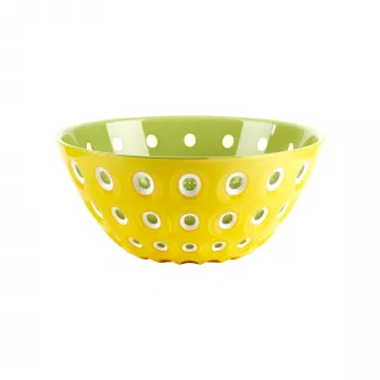 Travessa de servir Guzzini Le Murrine 25 cm amarelo-açafrão/branco/verde-água