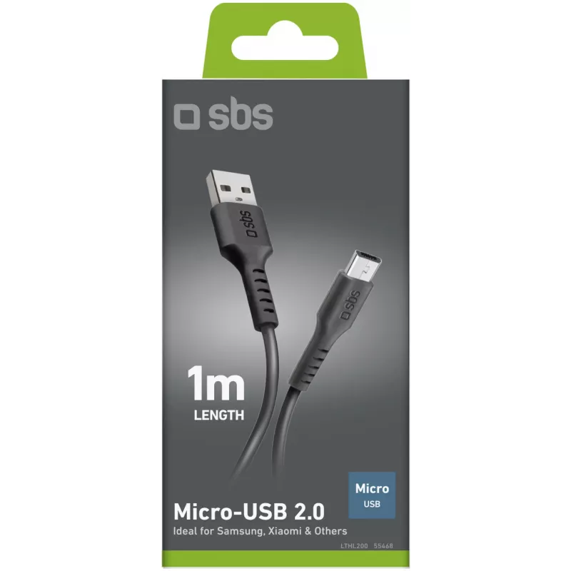 SBS cabo de USB para microUSB de 1 m, preto (LTHL200)