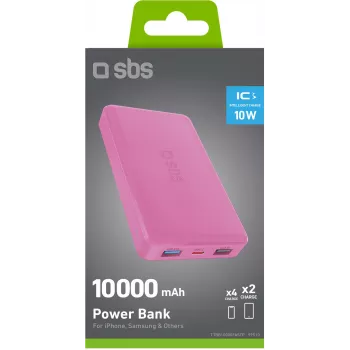 SBS TTBB10000FASTP Power bank 10000mAh, rosa