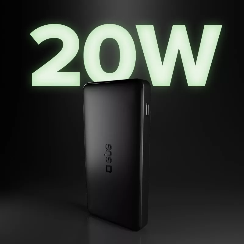 SBS TTBB10000FASTPD20K Powerbank 10000mAh Power Delivery 20W Preto