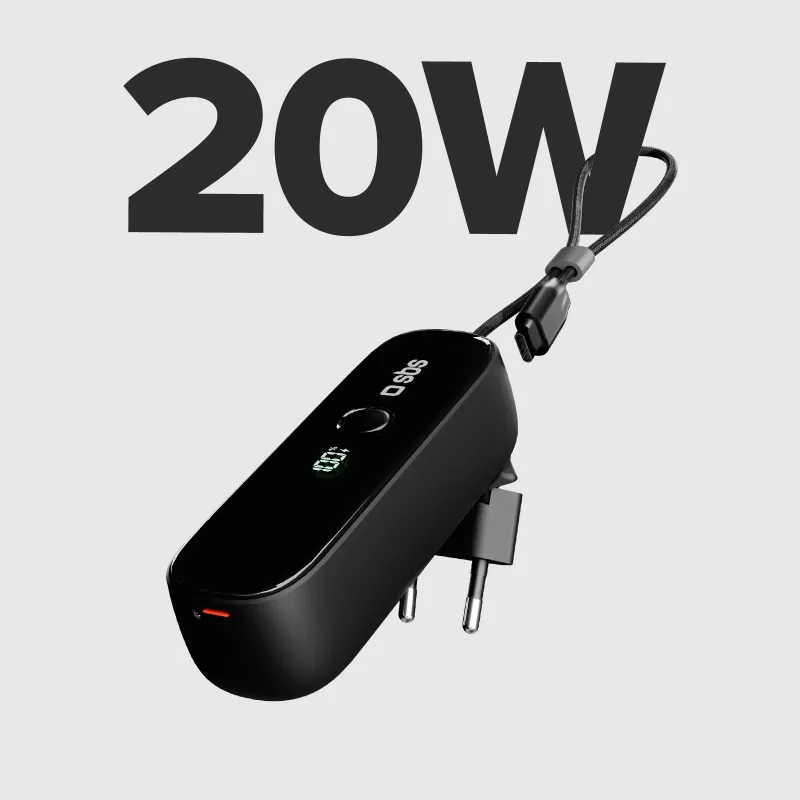 SBS TETRBB5000PD20 Powerbank 5000 mAh 20W Power Delivery Preto