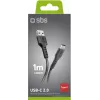 Cabo de USB para USB-C SBS de 1 m, preto (TECABLEMICROC10K)