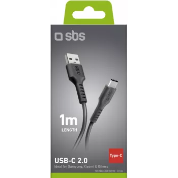 Cabo de USB para USB-C SBS de 1 m, preto (TECABLEMICROC10K)