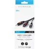 Cabo de áudio de 3,5 mm para 2xRCA Vivanco de 2,5 m (VVAJACK2RCA25MMK)
