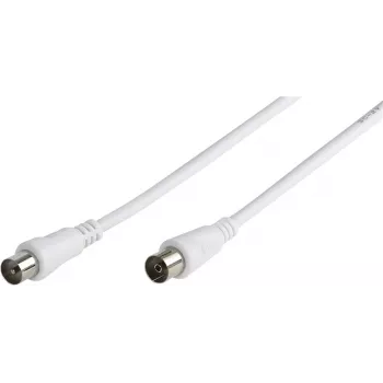 Cabo de antena coaxial Vivanco, macho-fêmea, 75 ohm, branco (VVAN150MFW)