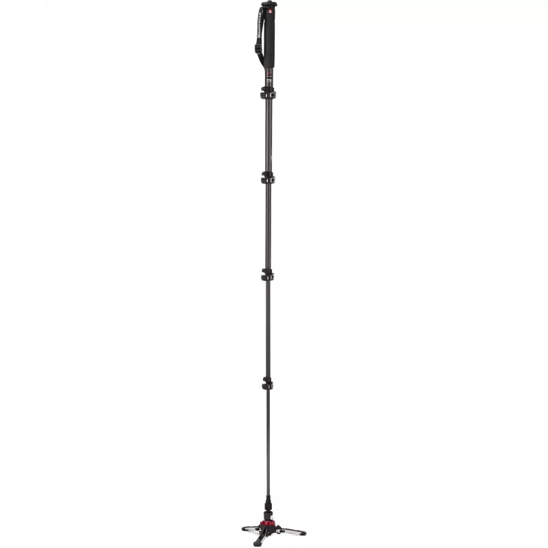 Manfrotto XPRO Monopod+ MVMXPROC5 Monopé de Vídeo em Fibra de Carbono 5 Secções com Base FLUIDTECH