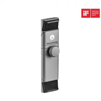 Manfrotto MTWISTGRIP Pinça Universal para Smartphone com Twist-Lock, Alumínio, Preto/Cinzento