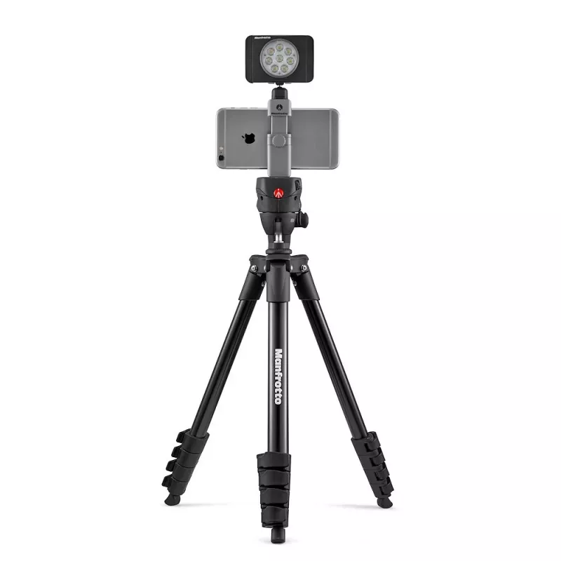 Manfrotto MTWISTGRIP Pinça Universal para Smartphone com Twist-Lock, Alumínio, Preto/Cinzento