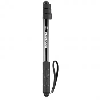 Manfrotto MPOLEVR Vara de Extensão em Alumínio para Câmaras 360° e de Ação, 4 Segmentos, 66-200 cm, Preto