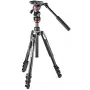 Manfrotto BEFREE Live Lever Kit de tripé de vídeo em fibra de carbono com cabeça fluida