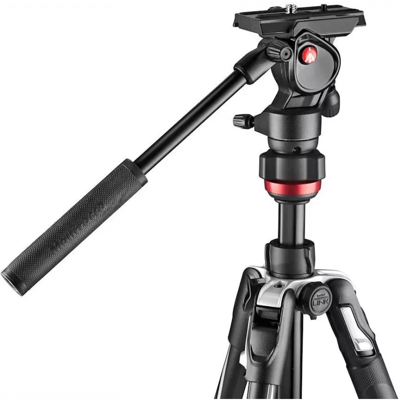 Manfrotto BEFREE Live Lever Kit de tripé de vídeo em fibra de carbono com cabeça fluida