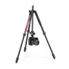 Manfrotto MKELMII4RD-BH Element MII Tripé de alumínio de 4 secções com cabeça de esfera, vermelho