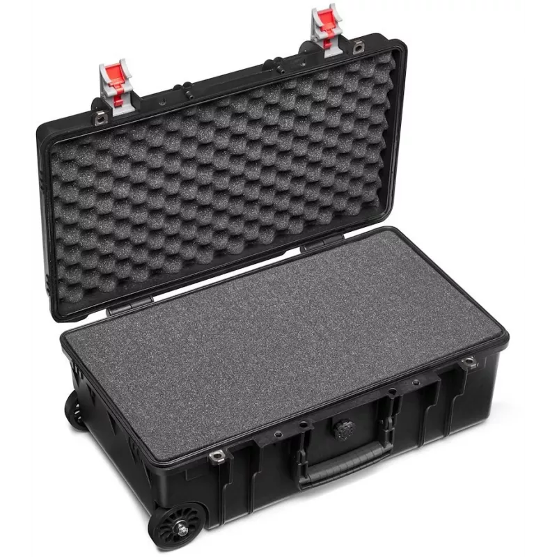 Manfrotto Pro Light Reloader Tough H-55 Mala rígida para equipamento fotográfico, IP67 à prova de água e pó, fecho TSA, tamanho de bagagem de mão, preto