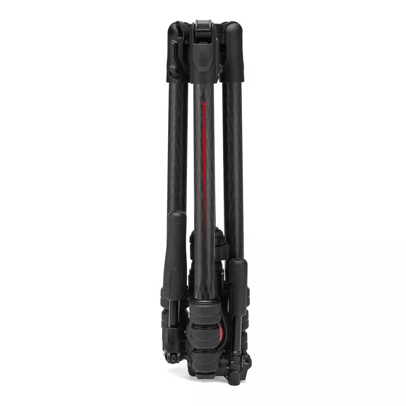 Manfrotto MKBFRTC4GTFB-3W Befree GT Tripé de viagem em fibra de carbono com cabeça fluida de 3 vias, fechos de rosca, capacidade 10 kg, altura máx. 164 cm, preto