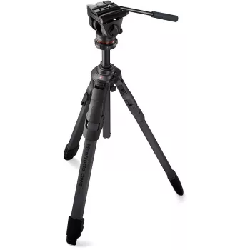 Manfrotto ONE kit de tripé de fibra de carbono com cabeça fluida 500X (MKONEC-500X)