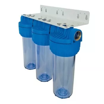 Senior Plus 3P BX Caixa de filtro de água 3/4 polegadas BSP caixa transparente para cartuchos de filtro de 9 3/4 polegadas