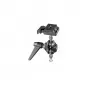Cabeça de tripé de dois eixos Manfrotto 155RC com engate rápido, capacidade de 6 kg, panorama de 360°, alumínio, preto