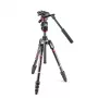 Conjunto de tripé de vídeo em fibra de carbono Manfrotto MVKBFRTC-LIVE com cabeça fluida Befree Live