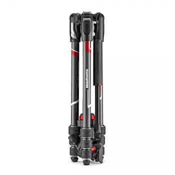 Conjunto de tripé de vídeo em fibra de carbono Manfrotto MVKBFRTC-LIVE com cabeça fluida Befree Live