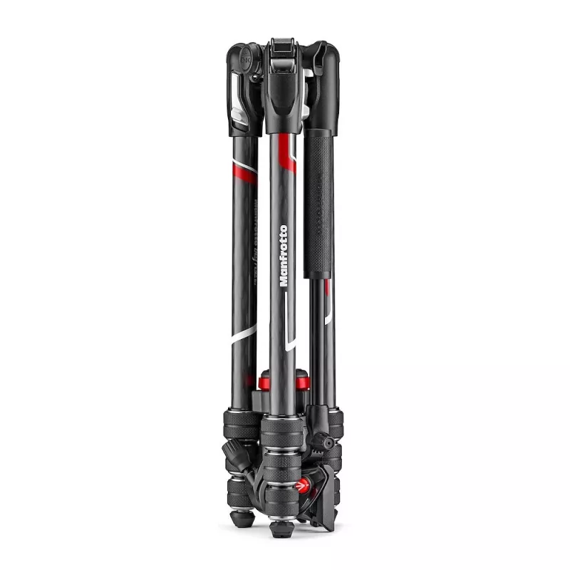 Conjunto de tripé de vídeo em fibra de carbono Manfrotto MVKBFRTC-LIVE com cabeça fluida Befree Live