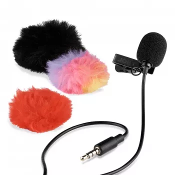 Microfone móvel JOBY Wavo Lav com suporte de fixação para telemóvel