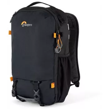 Mochila para câmara Lowepro Trekker LT BP 150 AW, preta, 20L, tecido reciclado, acesso pela parte de trás, capa de proteção AW, compartimentos para portátil e tablet, fixação para tripé