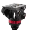 Sistema de tripé de vídeo em fibra de carbono Manfrotto 055 com cabeça fluida 502AH