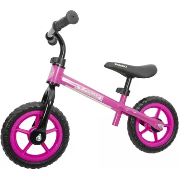 Bicicleta de equilíbrio 10 rosa - bicicleta infantil ultraleve com pneus EVA antipfuração, selim e guiador ajustáveis, 18 meses-5 anos, máx. 25 kg