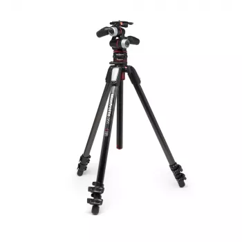 Manfrotto MK055CXPRO33WQR tripé em fibra de carbono com 3 secções de pernas e cabeça de 3 vias XPRO