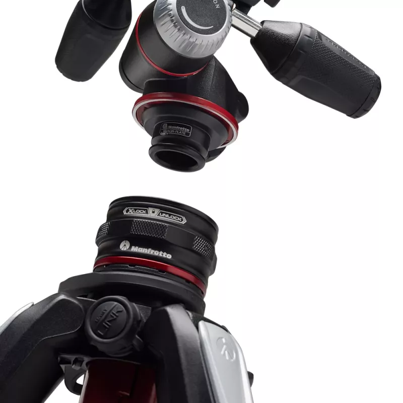 Manfrotto MK055CXPRO33WQR tripé em fibra de carbono com 3 secções de pernas e cabeça de 3 vias XPRO