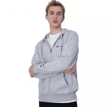Champion Sweatshirt com capuz e fecho completo para homem cinzento mesclado 220260 EM021 M