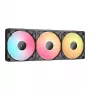 Pack de três ventoinhas CORSAIR iCUE Link RX360 II Unified Frame RGB 120mm PWM - preto