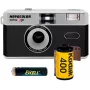 Swiss+Go Novocolor kit de câmara analógica 35mm com flash, bolsa, correia e filme Kodak (SWI401608)