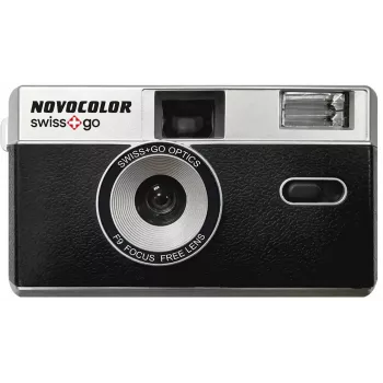 Pack de câmara analógica de 35mm Swiss+Go Novocolor com flash, bolsa, alça e rolo Kodak (SWI401608)