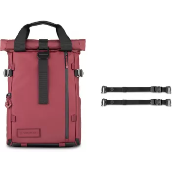 Mochila compacta para o dia a dia Wandrd PRVKE 15L, Rhone Burgundy (PK15-RB-PB-4)