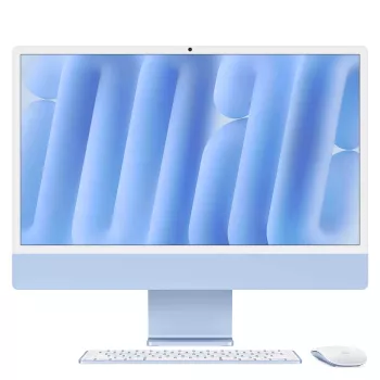 Apple iMac 24 polegadas azul M4 CPU 8 núcleos GPU 8 núcleos 16GB RAM 512GB SSD teclado alemão