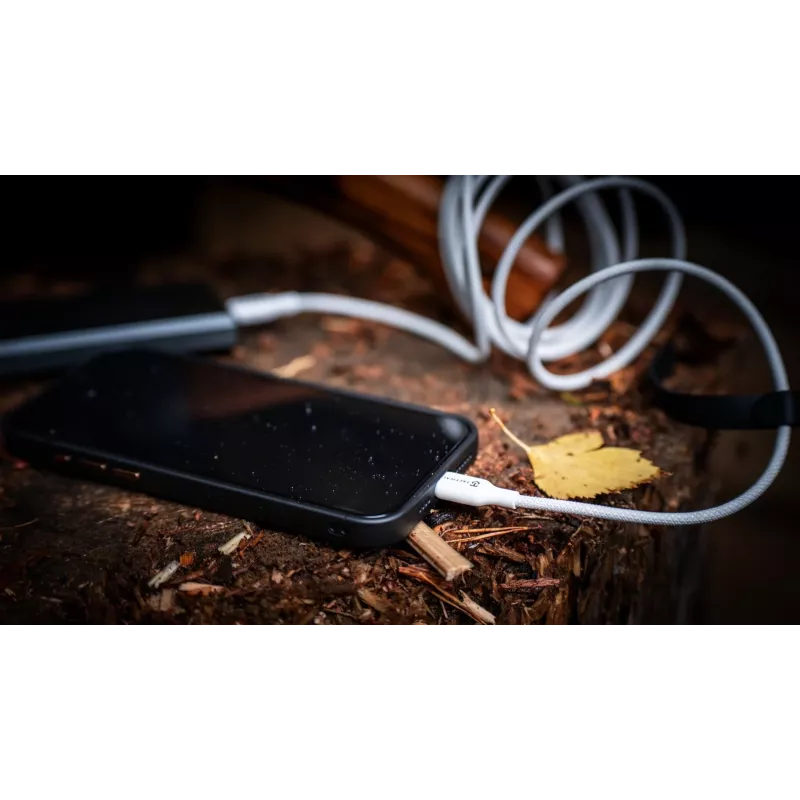 Tactical Stitch Thread Cabo USB-A para Lightning, branco