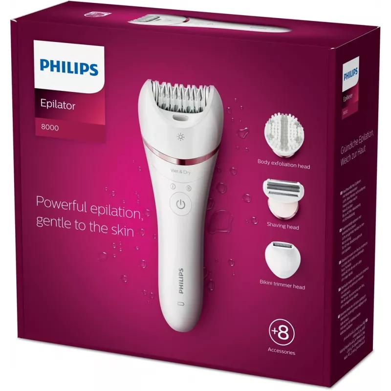 Philips 8000 Series depiladora BRE735/00 depiladora húmida e seca