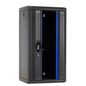 DSIT DS10-3312 caixa de servidor de parede 12U 10 polegadas com porta de vidro, 312x310x618 mm, preto