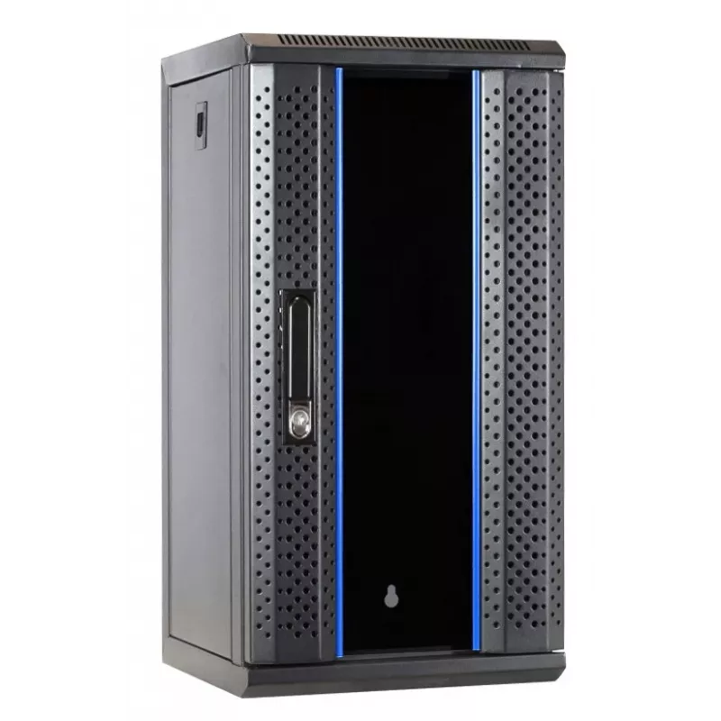 DSIT DS10-3312 caixa de servidor de parede 12U 10 polegadas com porta de vidro, 312x310x618 mm, preto