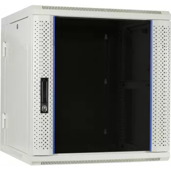DSIT armário de servidor de parede reversível 12U com porta de vidro, branco, 600x600x635 mm