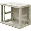 DSIT armário de servidor de parede reversível 12U com porta de vidro, branco, 600x600x635 mm