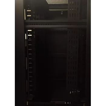 DS-IT painel de gestão de cabos vertical 22U preto