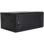DSIT DS6404 armário de servidor 4U para montagem na parede com porta de vidro, 600x450x280 mm, preto