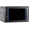 DSIT DS6404 armário de servidor 4U para montagem na parede com porta de vidro, 600x450x280 mm, preto