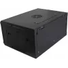 DSIT DS6404 armário de servidor 4U para montagem na parede com porta de vidro, 600x450x280 mm, preto
