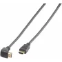 Vivanco cabo HDMI de alta velocidade com Ethernet, ângulo de 90 graus, 1,5 m, preto (VVVHDMI30M1M90K)