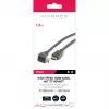 Vivanco cabo HDMI de alta velocidade com Ethernet, ângulo de 90 graus, 1,5 m, preto (VVVHDMI30M1M90K)