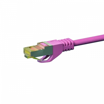 Cabo de rede DSIT Cat.7 S/FTP PiMF, RJ45, rosa, 30 m