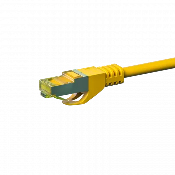 Cabo de rede patch DSIT Cat.7 S/FTP PiMF, ficha RJ45 macho para ficha RJ45 macho, amarelo, 50 m (DC-77-500)